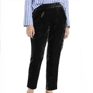 J.Crew Black Velvet Cropped Pants
